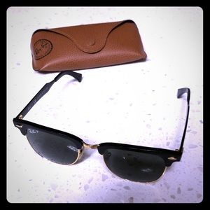 Ray Ban Club Master Polarized Black Sunglasses